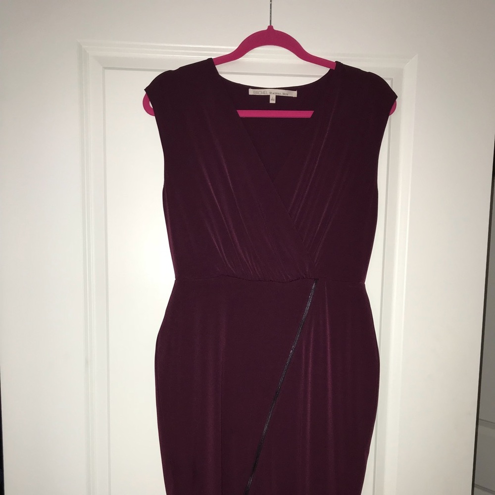 Burgundy/Maroon Asymmetrical Dress